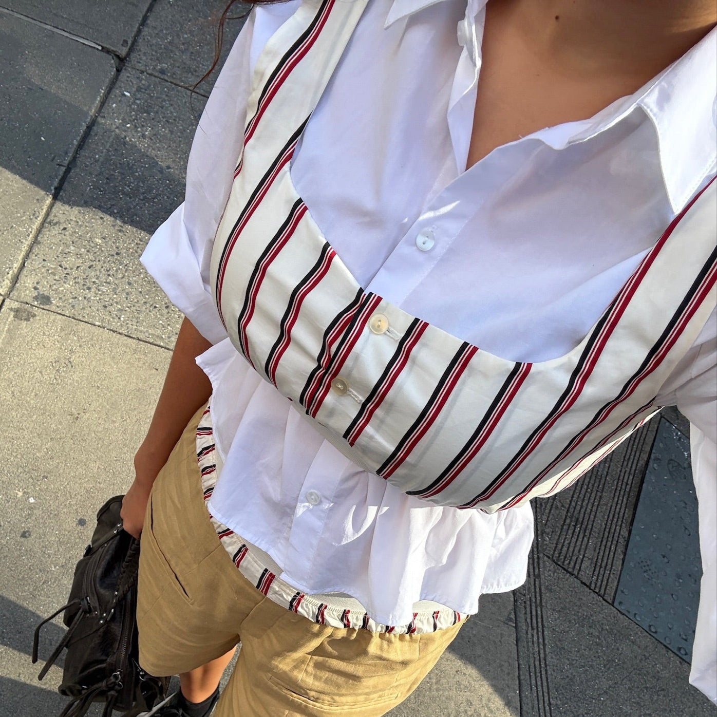 STRIPED TOP - BROWN SET